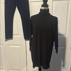 New York and Company Black Turtleneck Top